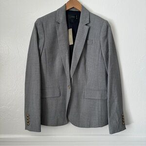 NWT J Crew Tollegno 1900 Campbell Traveler Blazer Gray 6